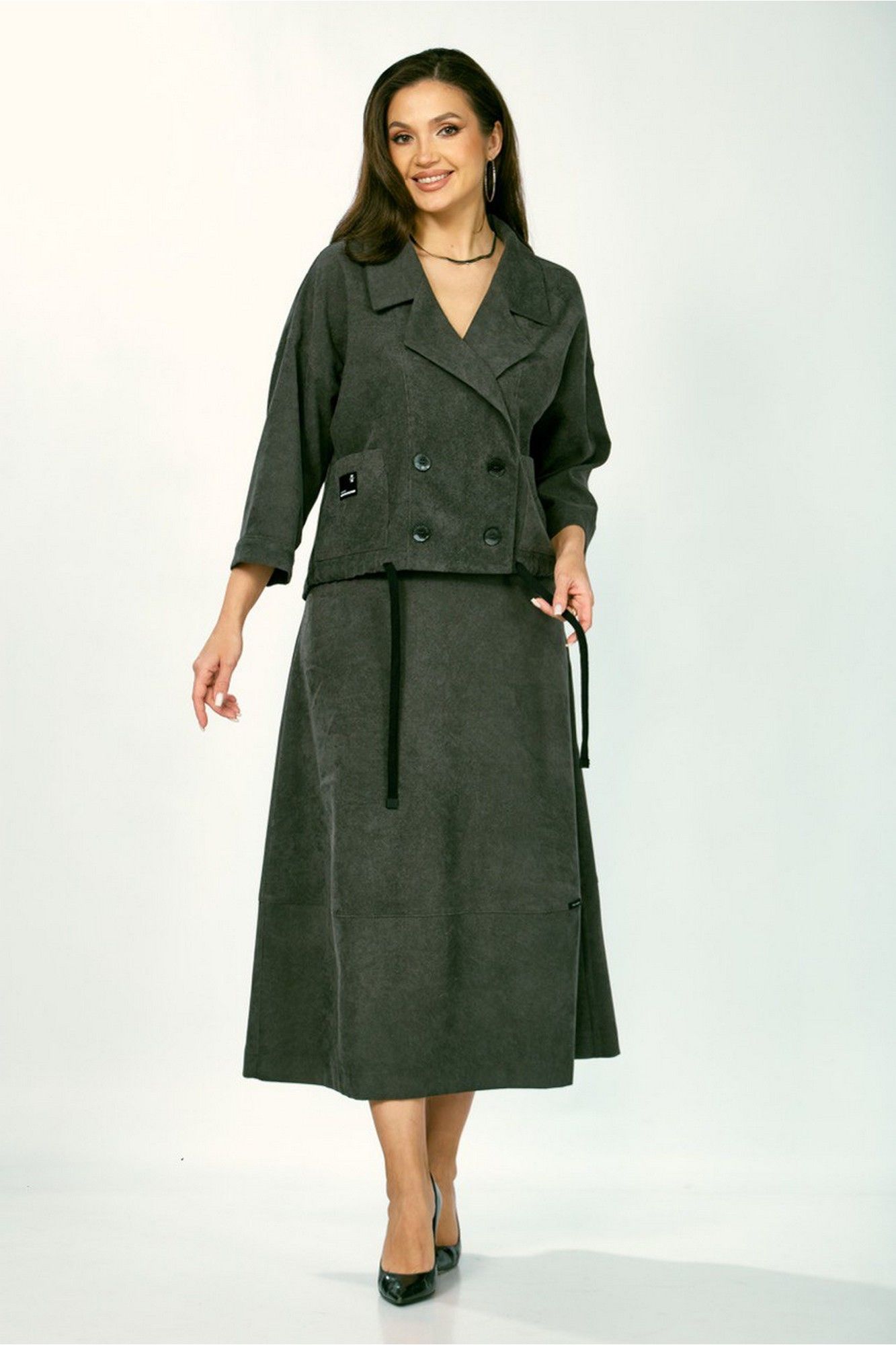 Юбочные костюмы ZigzagStyle 608 темный мох