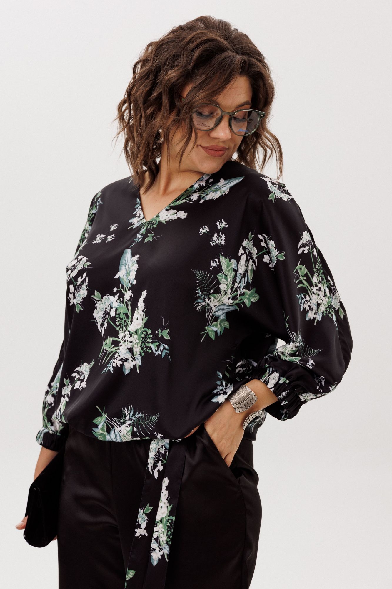 Блузы Anelli 1662 цветы_ночного_сада