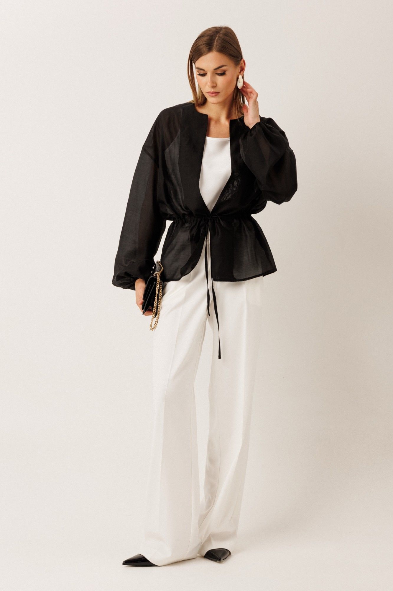 Комплекты брючные KOKOdea 30001 чёрный и молочный