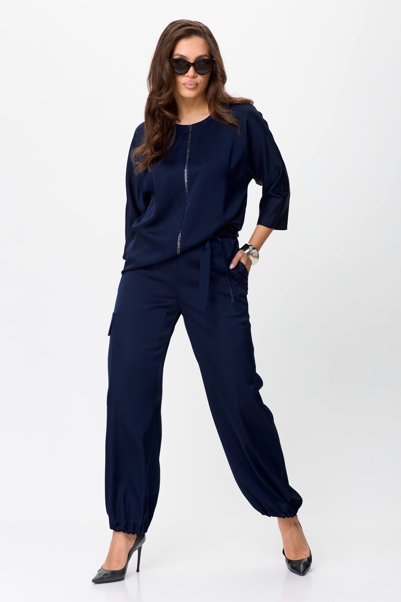 Комплекты брючные Karina deLux M-1295/1 темно-синий