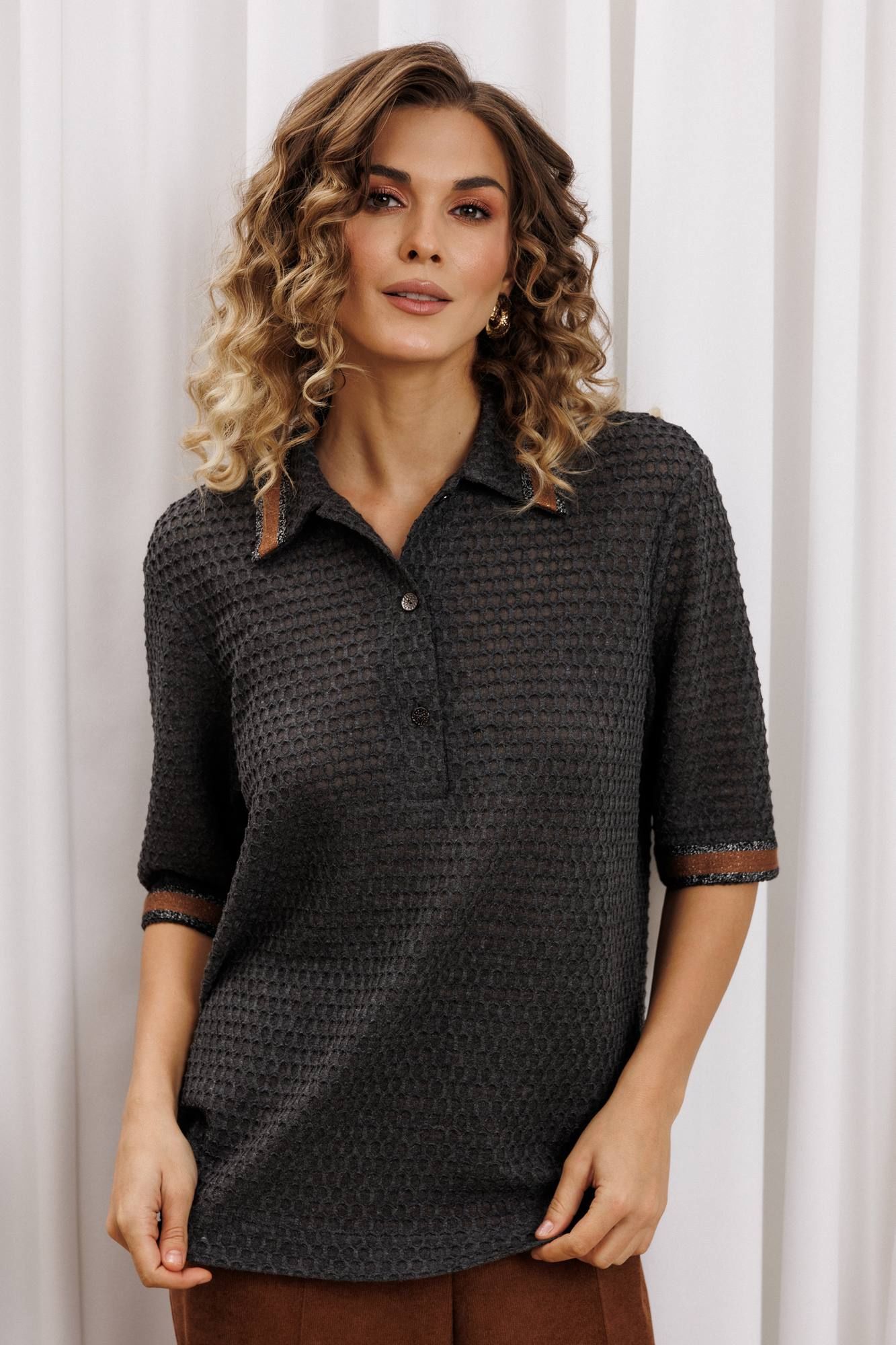 Джемперы Gizart 15380/1 серый, коричневый