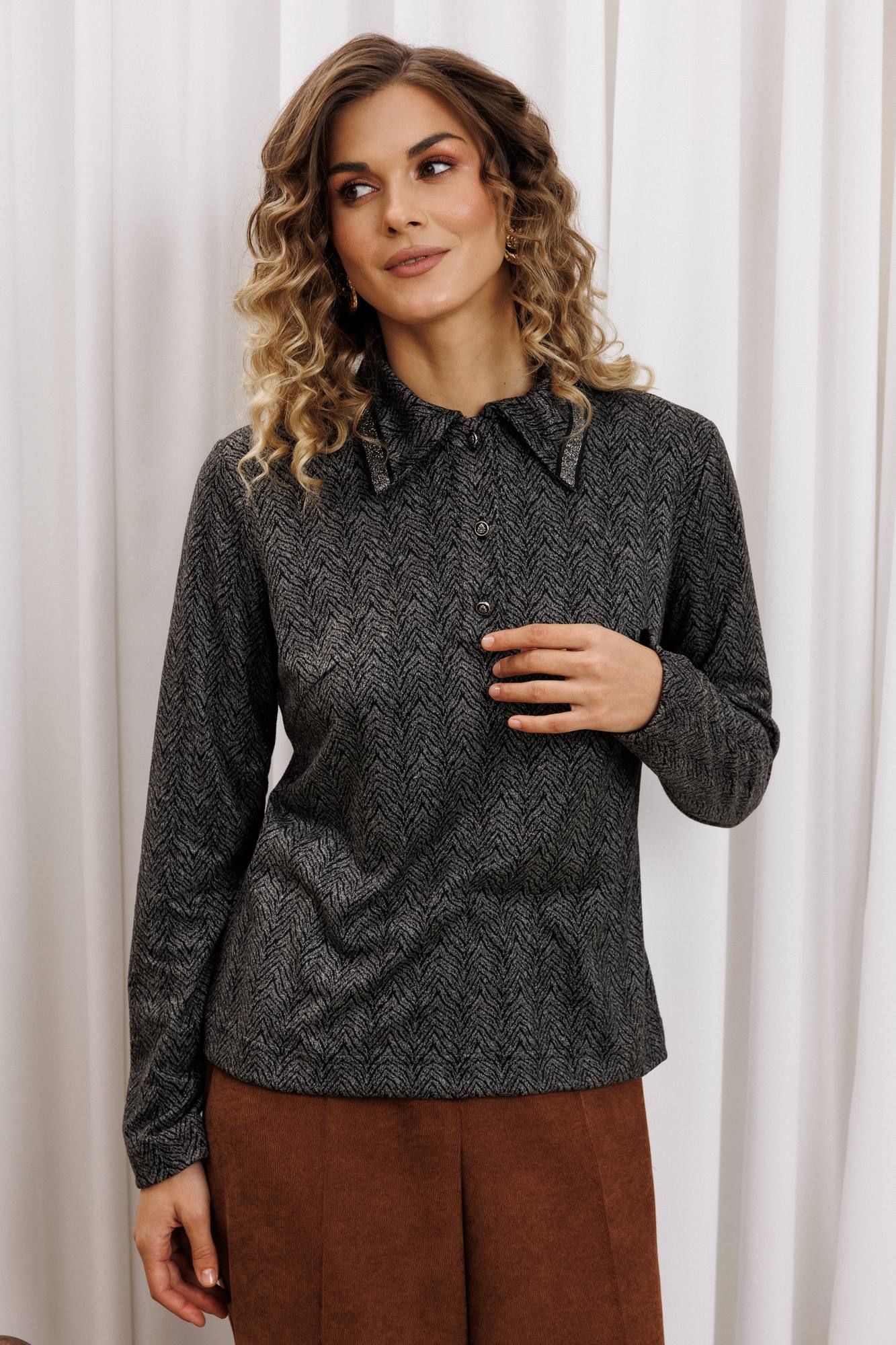 Джемперы Gizart 15422 серый тигровый замша