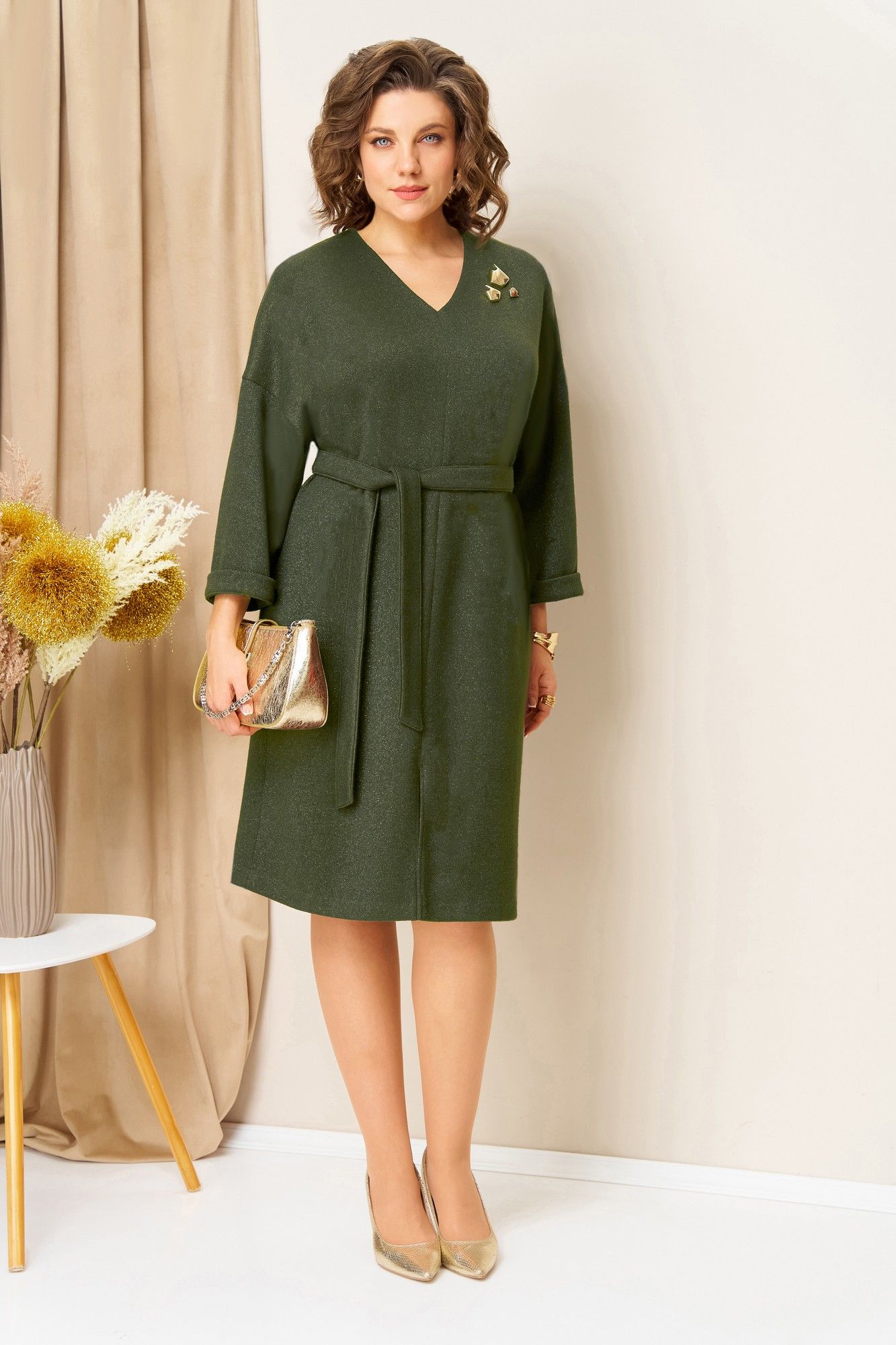 Платья VOLNA 1451 хаки