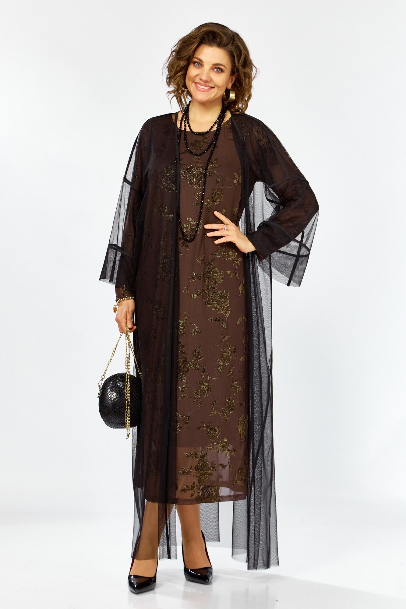 Комплекты с платьем Lady Secret 25306 коричневый+черный