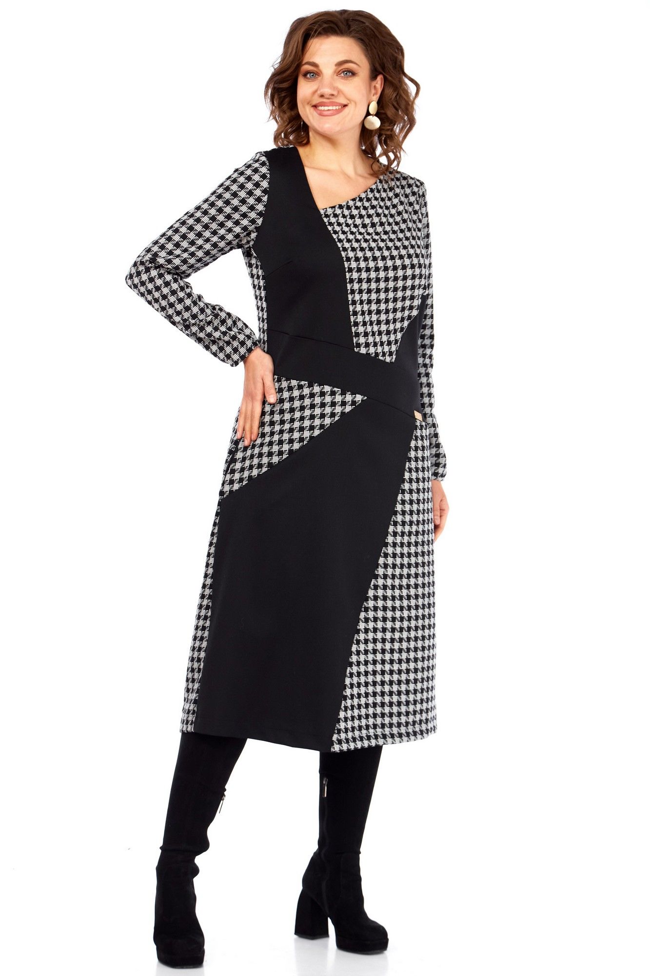 Платья Celentano lite 5071 гусиная_лапка