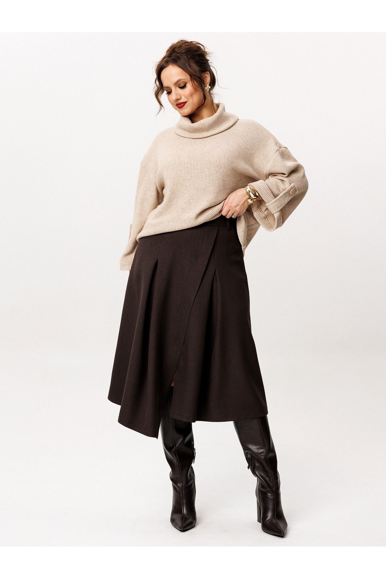 Юбки Liona Style 960 горький_шоколад