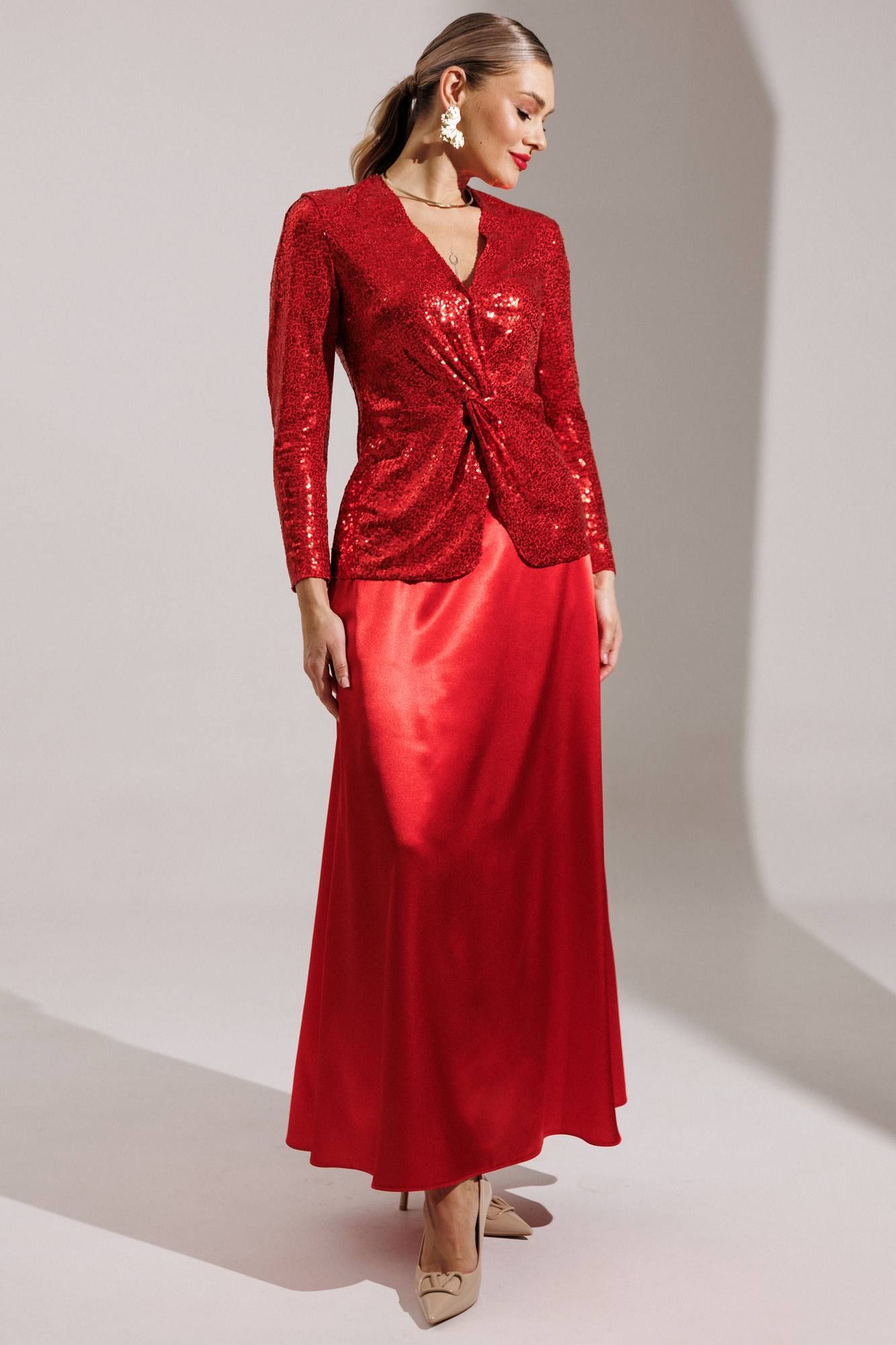 Юбочные костюмы Мода Юрс 25-2881 красный