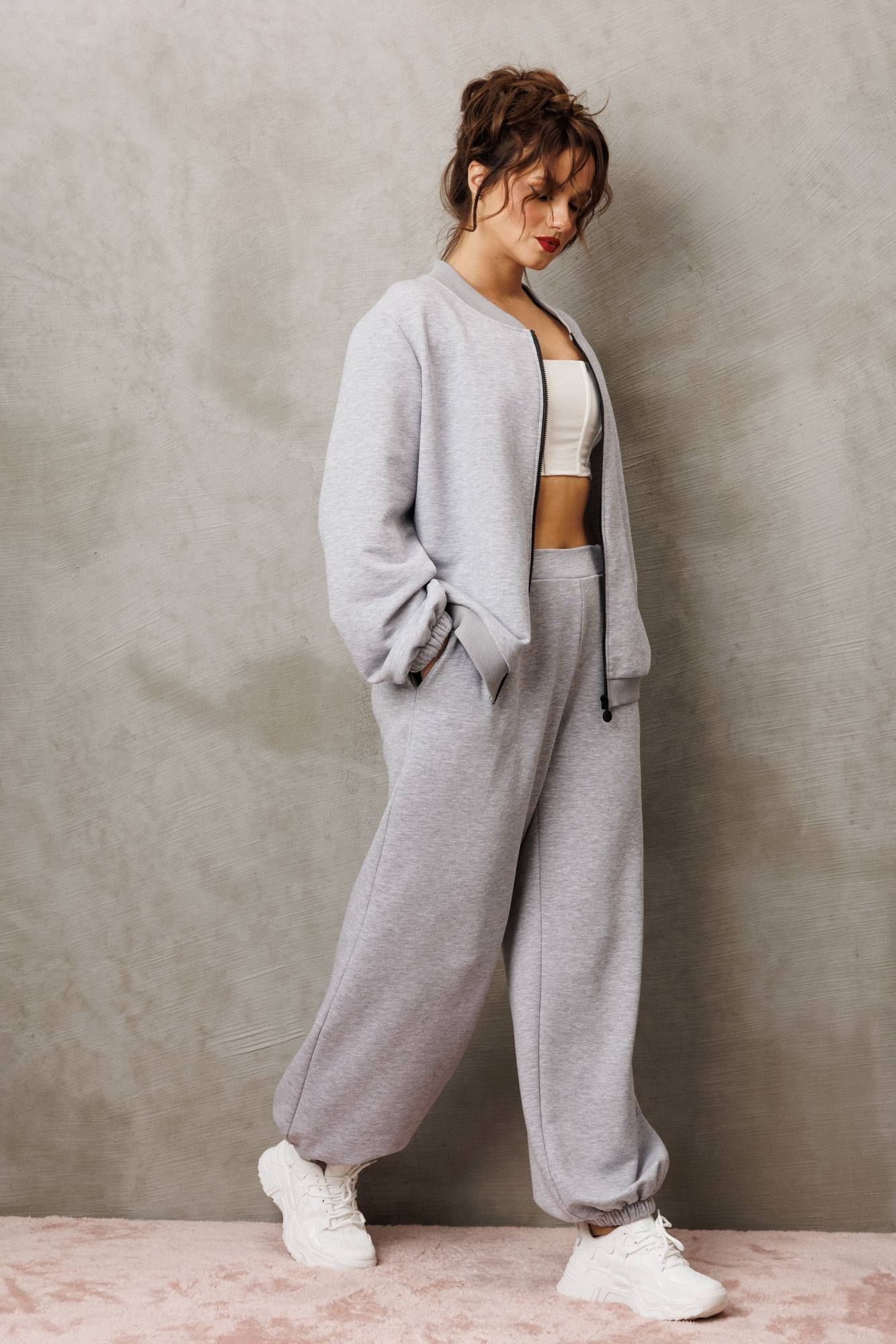 Комплекты брючные Anastasia м-1317 серый меланж