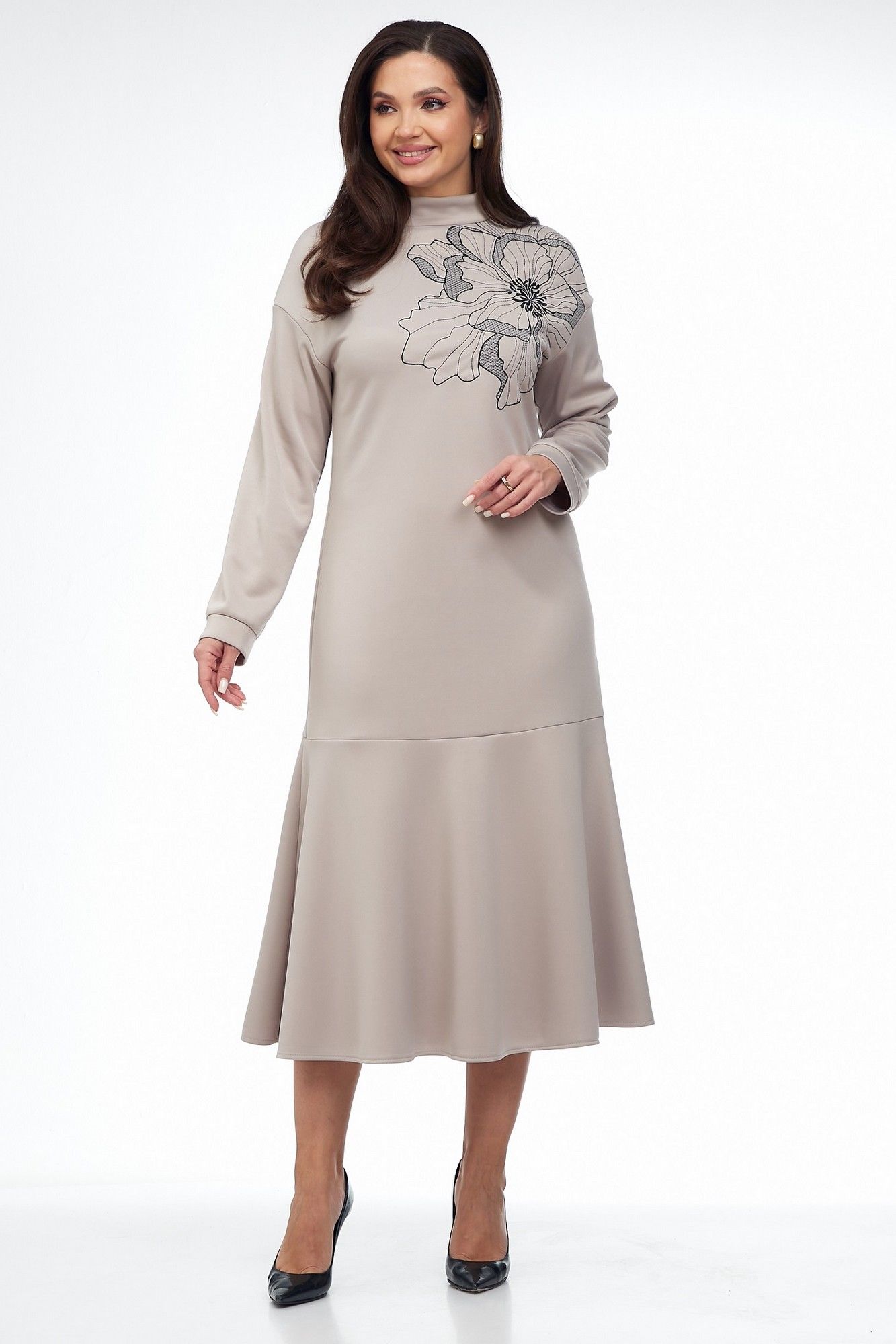 Платья Takka Plus 25-255/1 бежевый