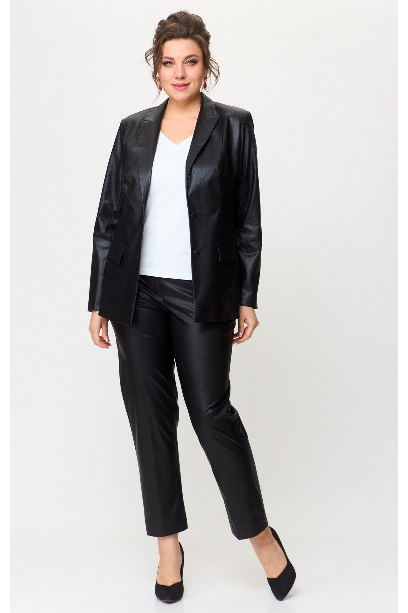 Брючные костюмы БелЭльСтиль 412-3_03_22+586-2_76_22 черный