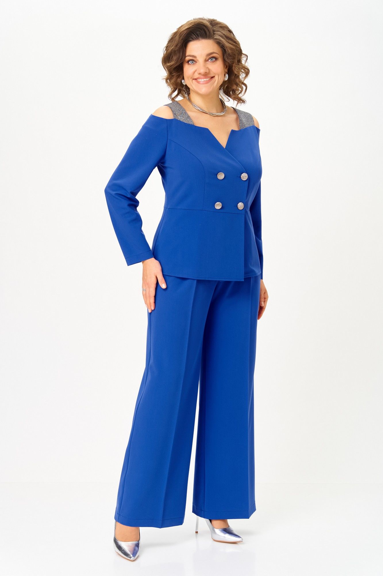 Брючные костюмы ANASTASIA MAK 1276 василек