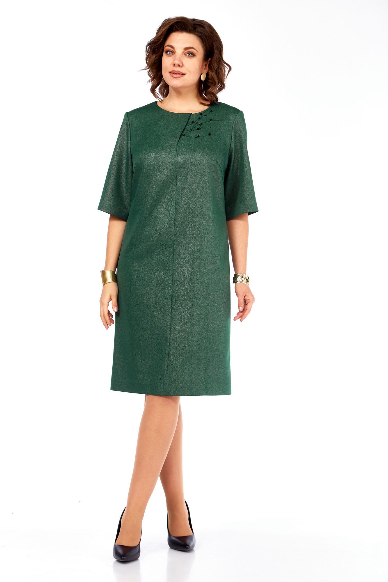 Платья Ольга Стиль С-980 зеленый