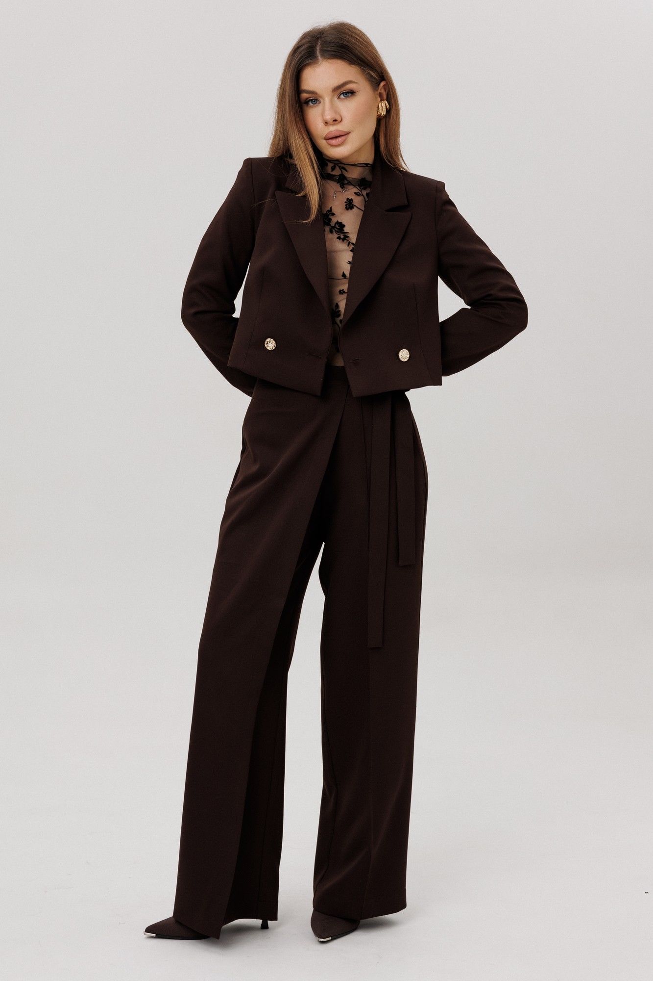 Брючные костюмы Amberа Style 2112-3 шоколад