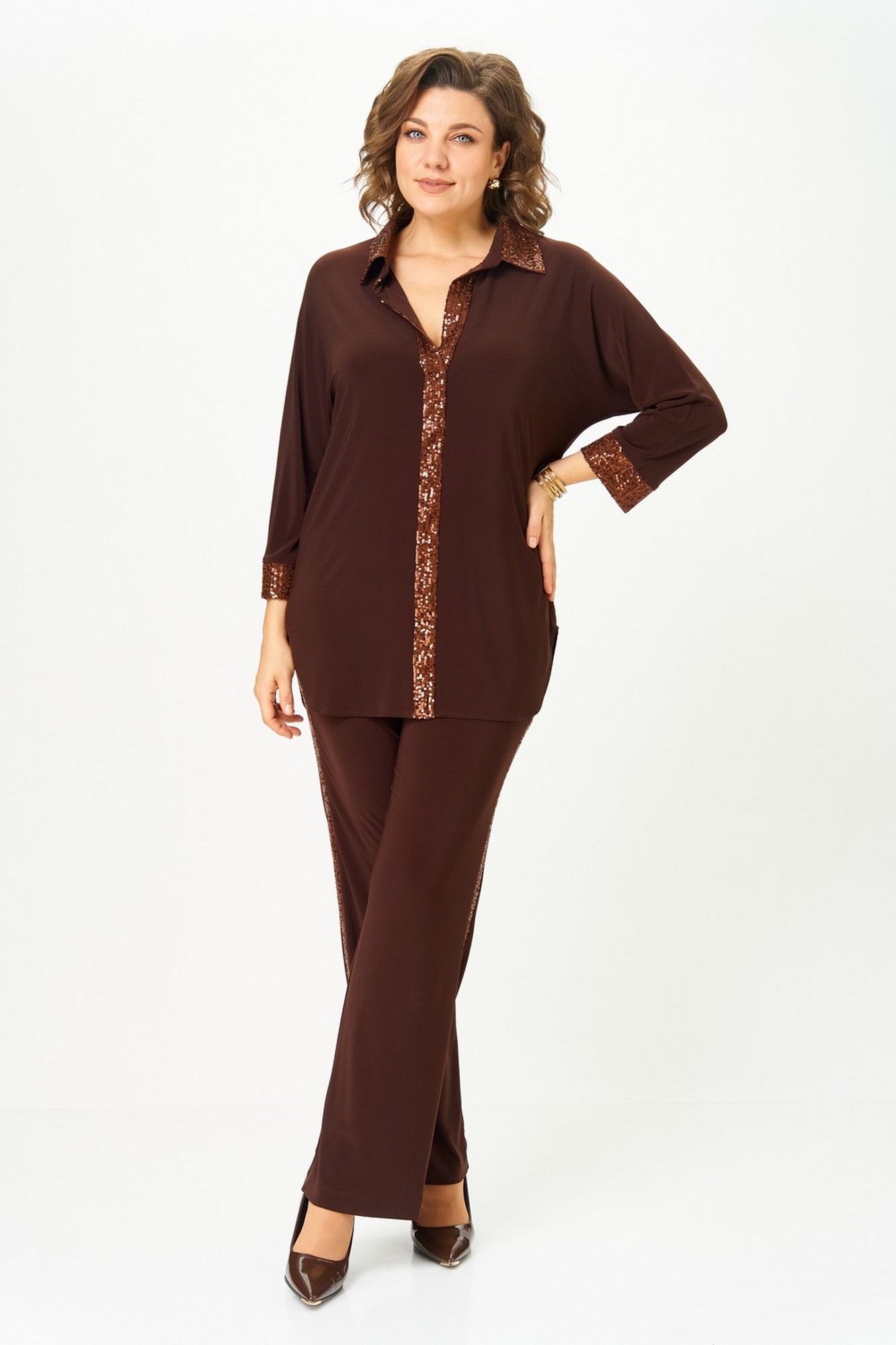 Комплекты брючные Svetlana-Style 3017  темный_шоколад