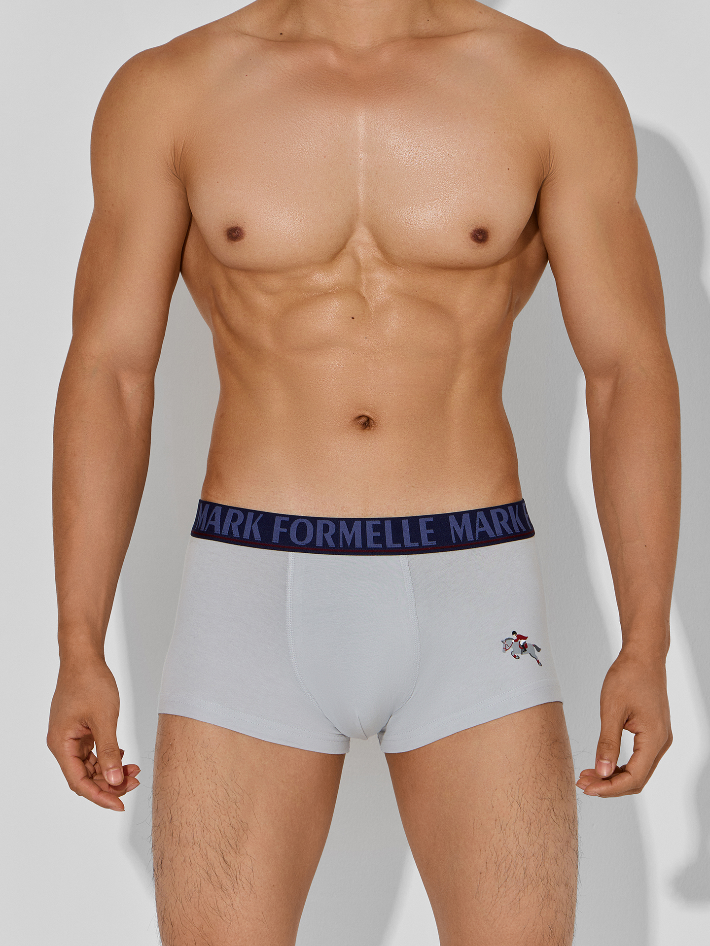 Нижнее белье Mark Formelle 411188-2/25-5144П-5 св.серый_лошади_на_т.синем_2_сл_1тр_на_ЛВ_дет_пер