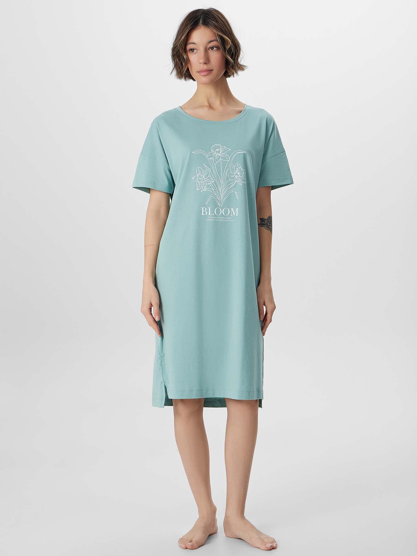 Ночные сорочки Mark Formelle 572310/25-36120ПП-0 шалфей_печать_1_сл_на_пол