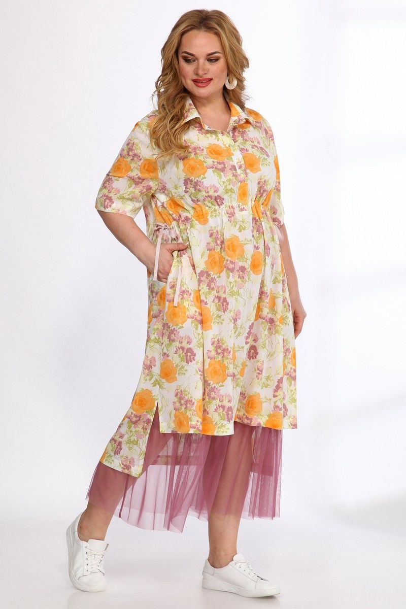 Комплекты с платьем Angelina & Сompany 555/1 желтый-розовый