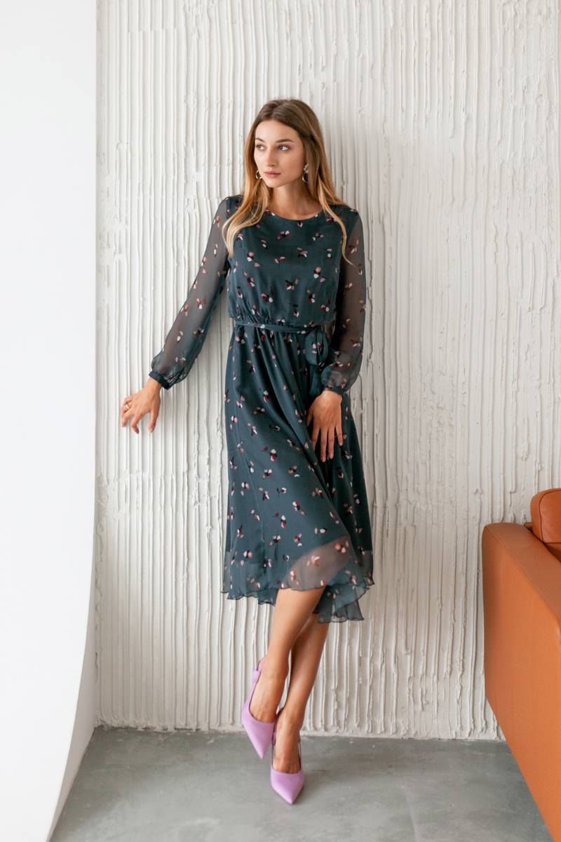 Шифоновое платье KRASA