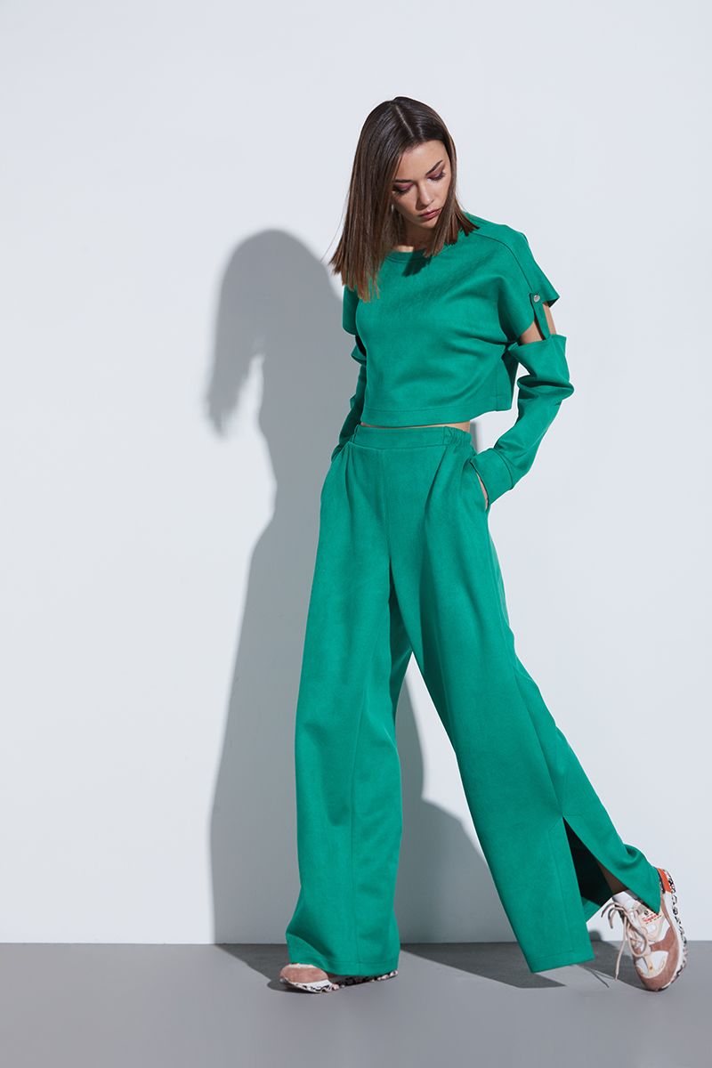 Комплекты брючные Andrea Fashion 2209 зеленый