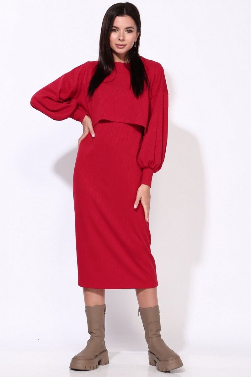 Комплекты с платьем Faufilure С1334 красный