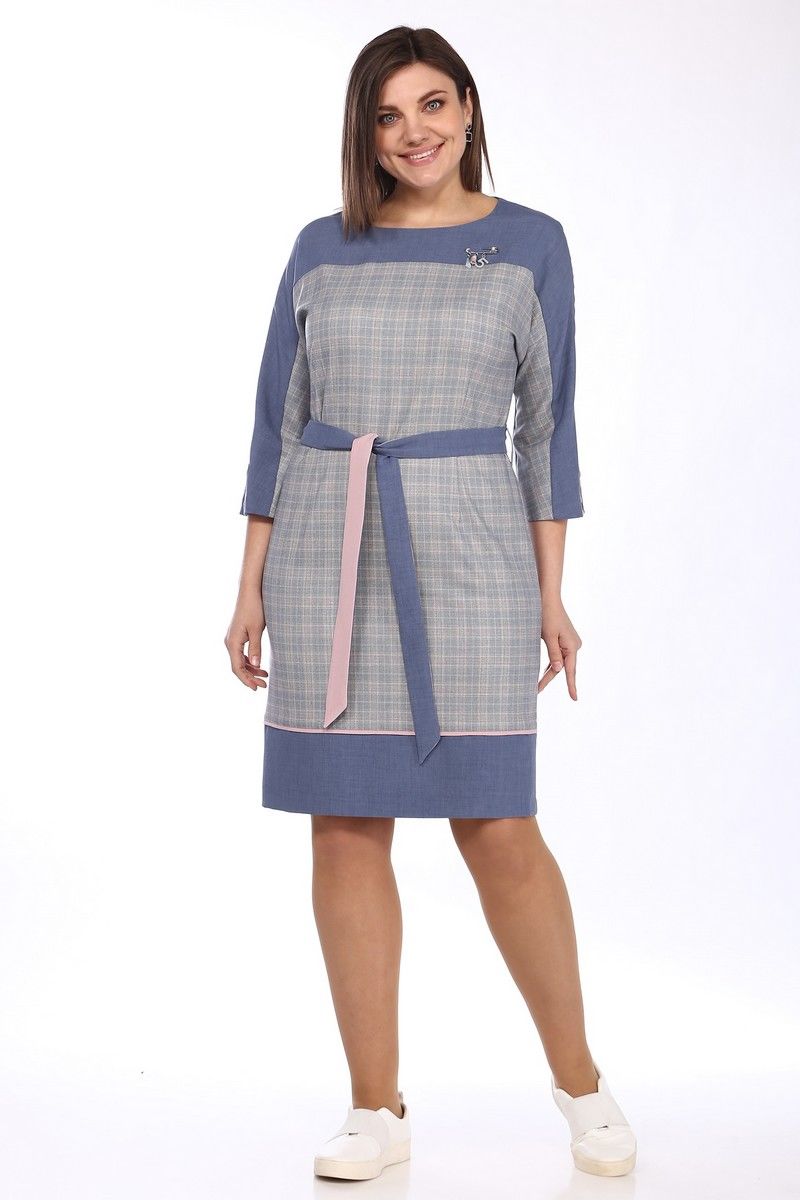 Платья Lady Style Classic 1551/5 синий-серый
