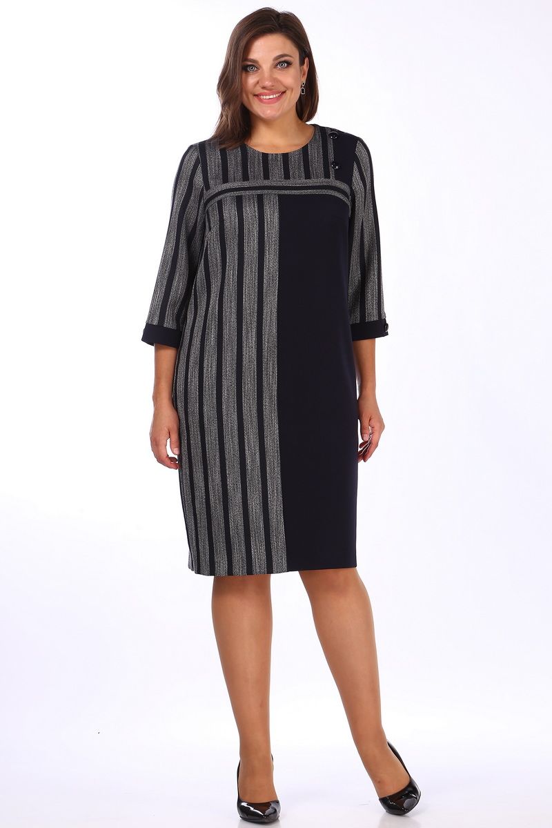 Платья Lady Style Classic 1676 темно-синий_серый