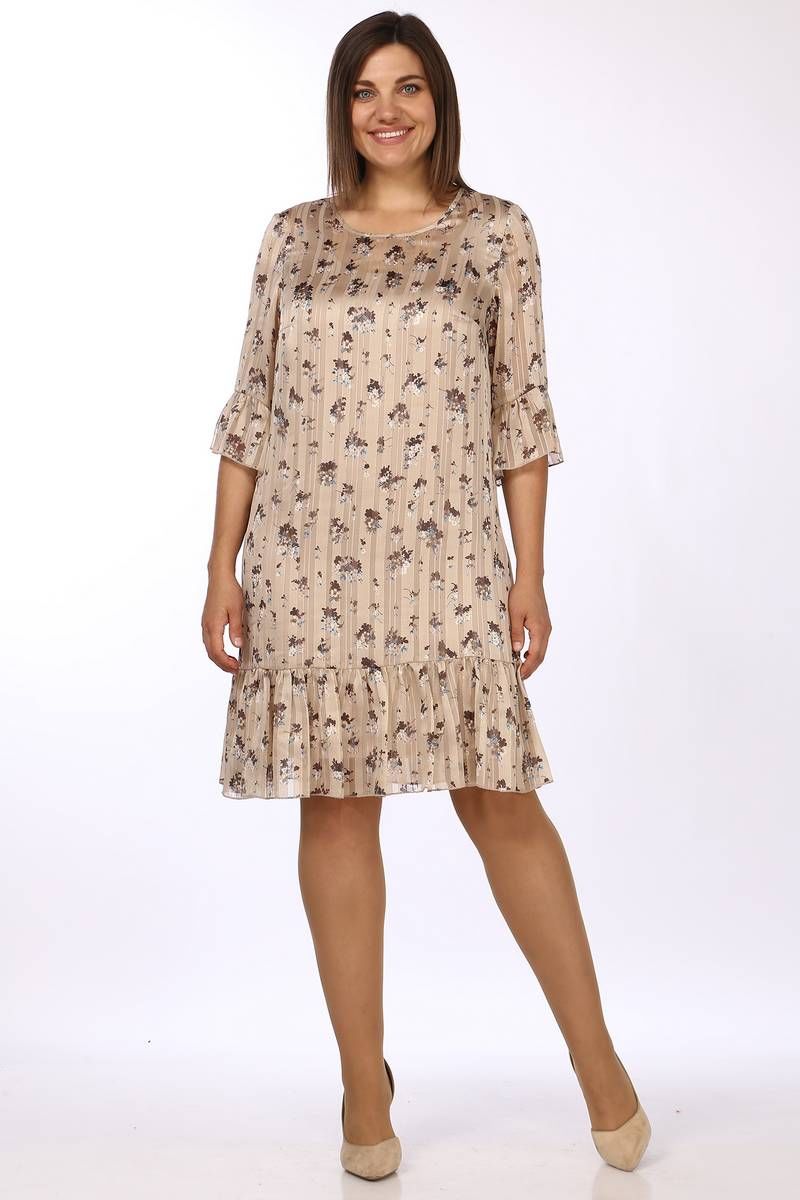 Комплекты с платьем Lady Style Classic 1566/12 бежевые_тона